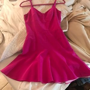 Amanda Uprichard Silk Cocktail Dress Hot Pink
